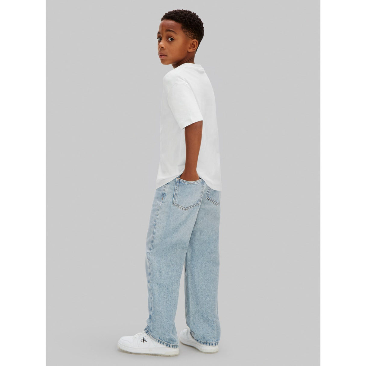 Calvin Klein White Varsity Logo Ss T-Shirt