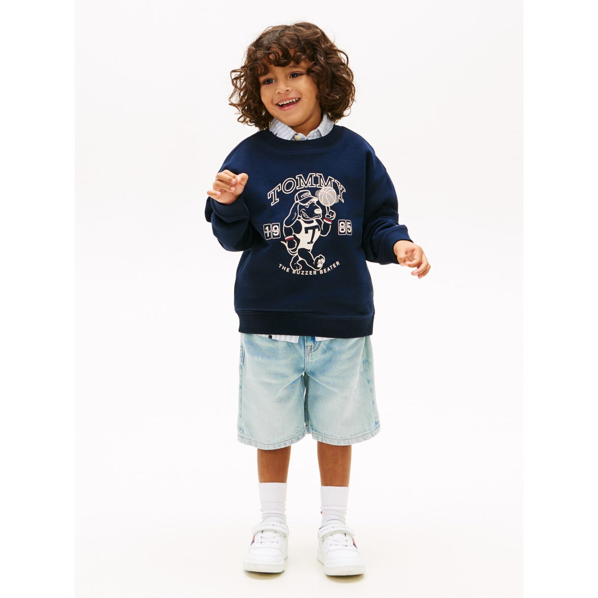 Tommy Hilfiger Dark Night Navy Lb Printed Graphic Collegegenser