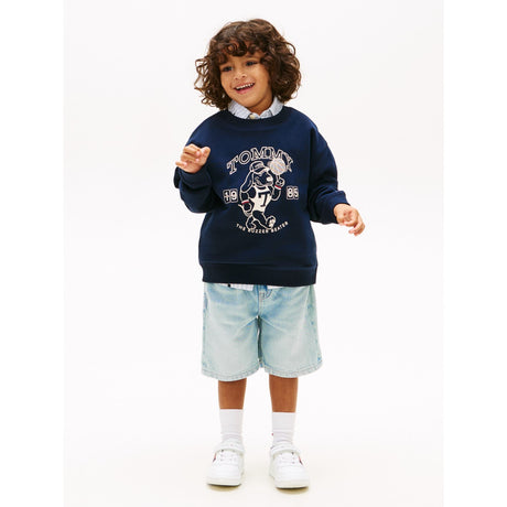 Tommy Hilfiger Dark Night Navy Lb Printed Graphic Collegegenser