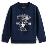 Tommy Hilfiger Dark Night Navy Lb Printed Graphic Collegegenser