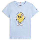 Tommy Hilfiger Sweet Blue Lb Fun Print Graphic T-Shirt