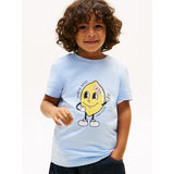 Tommy Hilfiger Sweet Blue Lb Fun Print Graphic T-Shirt