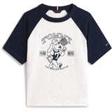 Tommy Hilfiger Light Grey Heather Lb Sports Graphic T-Shirt