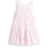 Tommy Hilfiger Pearly Pink Lg Broderie Anglaise Bue Kjole