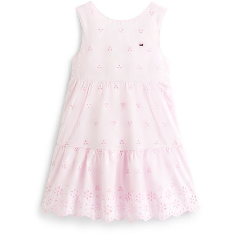 Tommy Hilfiger Pearly Pink Lg Broderie Anglaise Bue Kjole