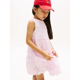 Tommy Hilfiger Pearly Pink Lg Broderie Anglaise Bue Kjole