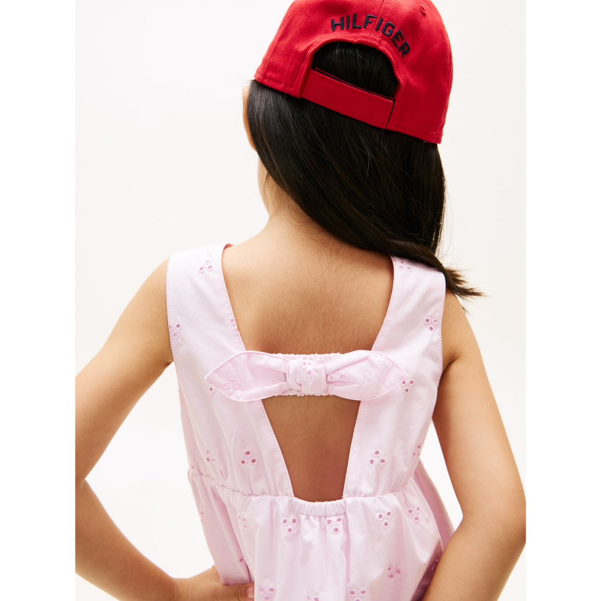 Tommy Hilfiger Pearly Pink Lg Broderie Anglaise Bue Kjole