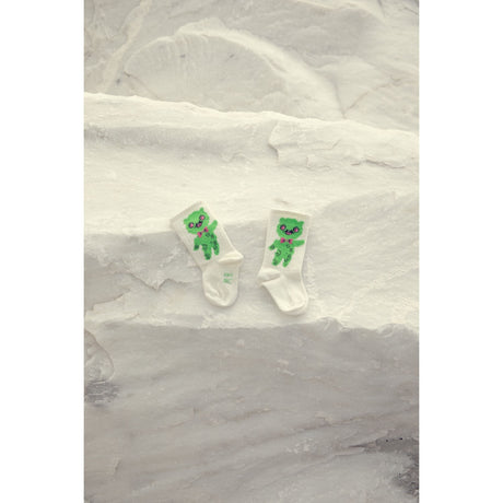 Mini Rodini Off-white Alien 2-Pakning Strømper