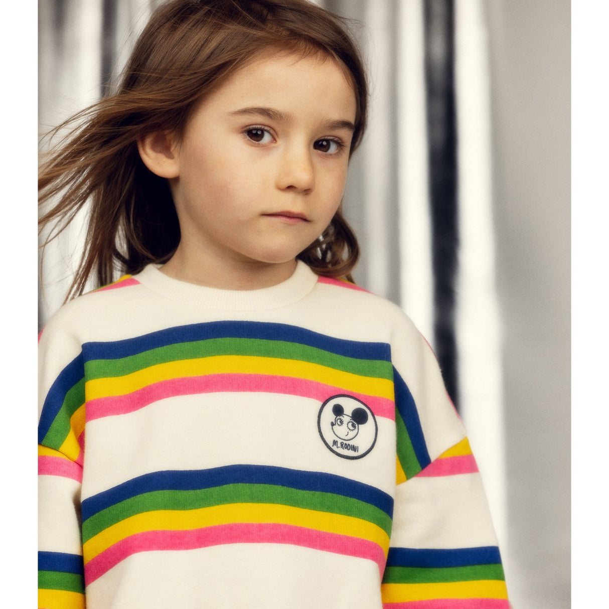 Mini Rodini Multi Ritzratz Stripe Collegegenser