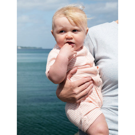 Serendipity Coral/Offwhite Baby Kort Drakt Stripe