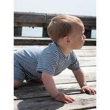 Serendipity Navy/Offwhite Baby Kort Drakt Stripe