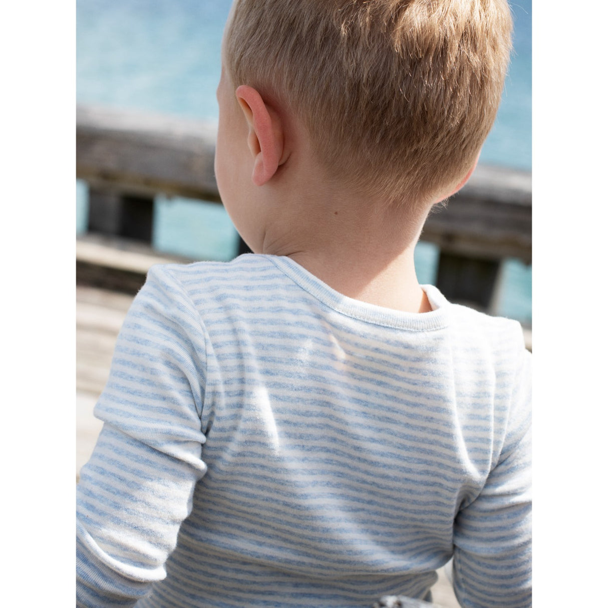 Serendipity Mist/Offwhite Slim Bluse Stripe