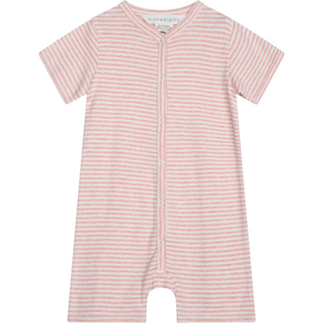 Serendipity Coral/Offwhite Baby Kort Drakt Stripe