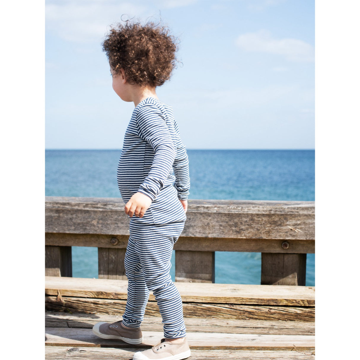 Serendipity Navy/Offwhite Stripe Leggings