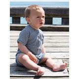 Serendipity Navy/Offwhite Baby Kort Drakt Stripe