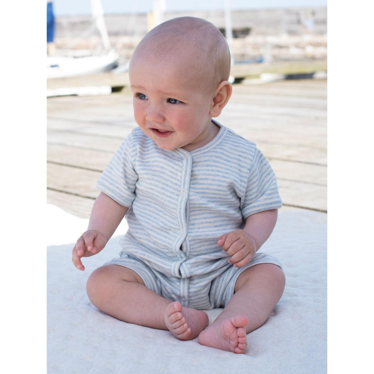 Serendipity Mist/Offwhite Baby Kort Drakt Stripe