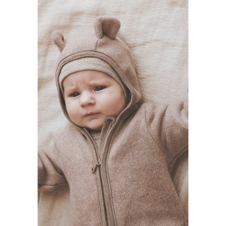 Huttelihut Savannah Melange Klapvogn Drakt Ears Cot. Fleece