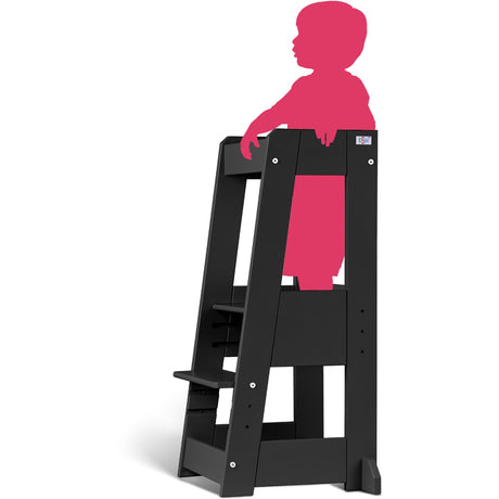 tiSsi® Black Laquer Felix Læringstårn Massiv Bøk