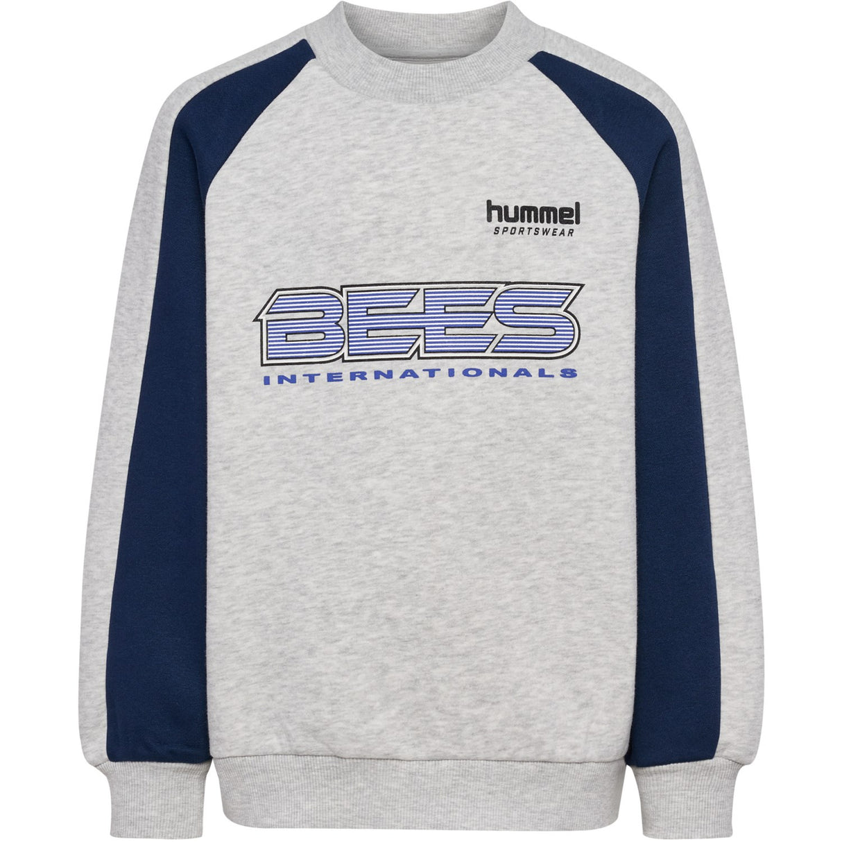 Hummel Light Grey Melange Jr Oversized Iconic Crew Bees