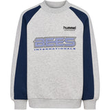 Hummel Light Grey Melange Jr Oversized Iconic Crew Bees