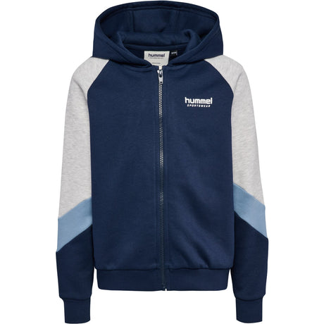Hummel Dress Blues/Faded Denim Jr Loose Blocked Zip Hettegenser
