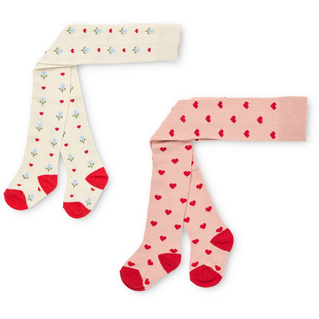 Flöss Violet Heart 2-pack Vera Strømpebukser 2-pack