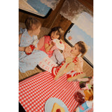 Flöss Berry/bow Gingham Dolly Bue Kjole