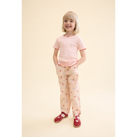 Flöss Berry/bow Gingham Dolly Bue Bukser