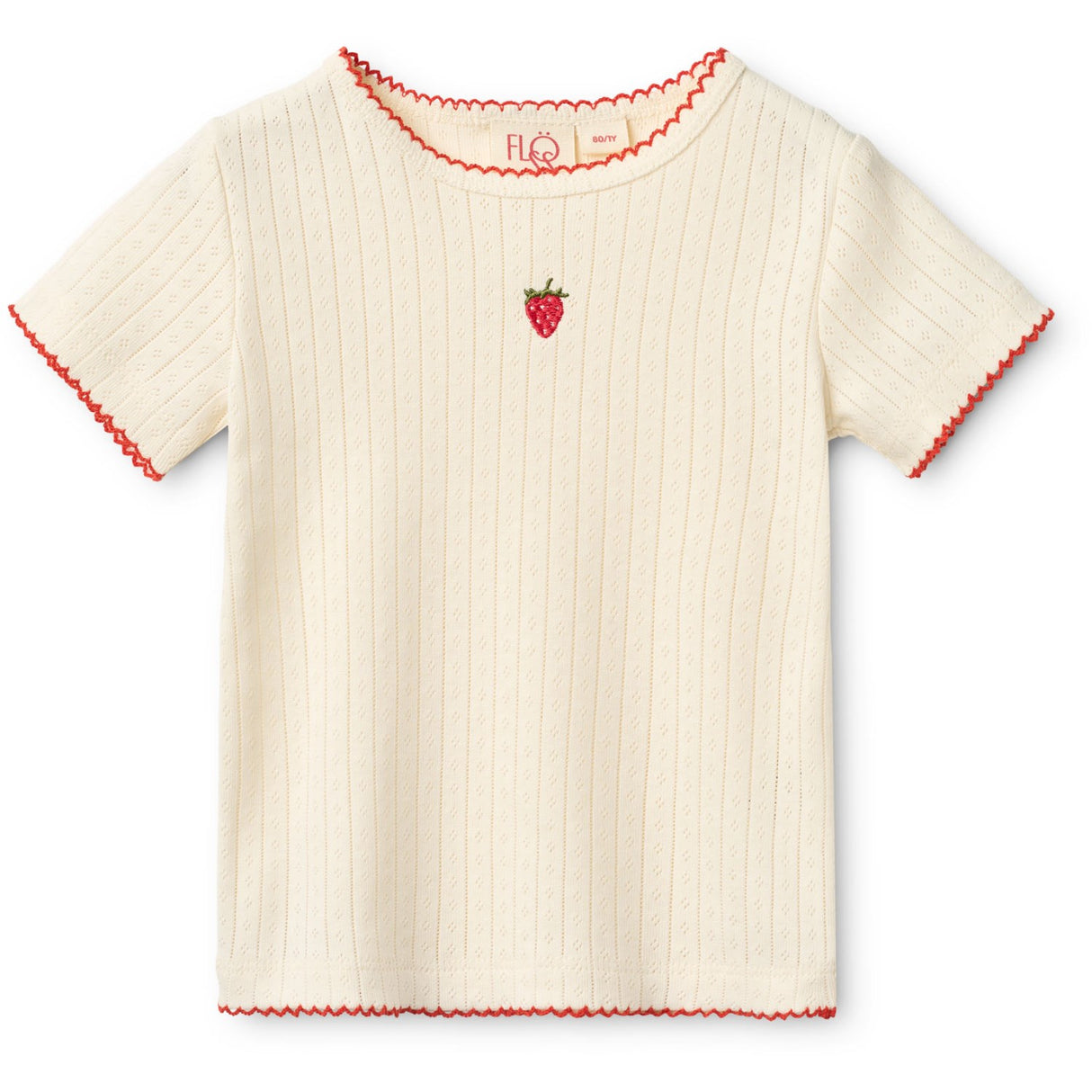 Flöss Gentle Cream Flora SS Pointelle Bluse