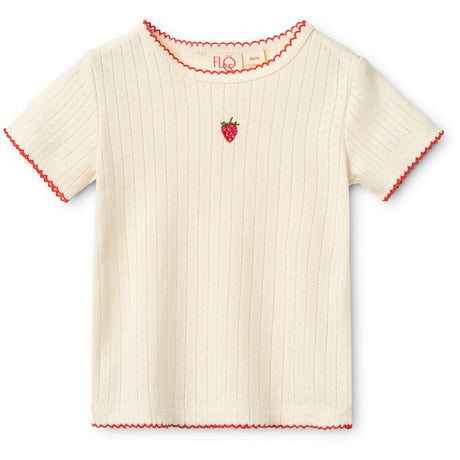 Flöss Gentle Cream Flora SS Pointelle Bluse