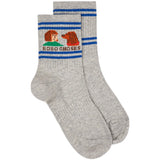 Bobo Choses Heather Grey Friends In A Pickle Kort Strømper