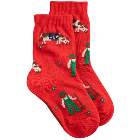 Bobo Choses Red Farm Adventure All Over Kort Strømper