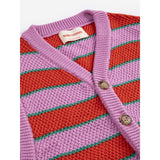 Bobo Choses Purple Bc Striped Strikket Vest