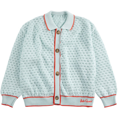 Bobo Choses Light Blue Bc Openwork Cardigan