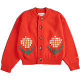 Bobo Choses Red Pixel Daisy Cardigan
