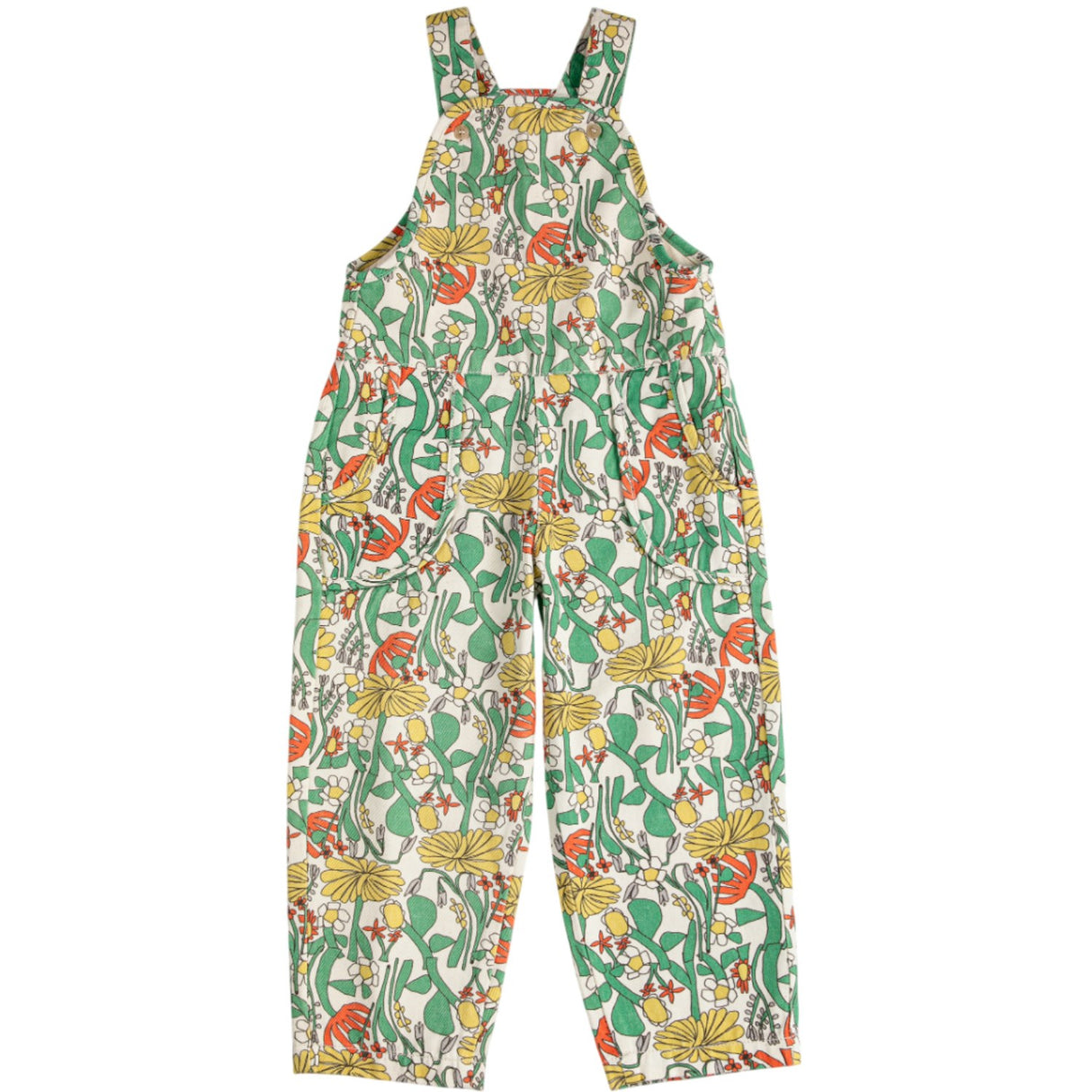 Bobo Choses Offwhite Farge Herbalist All Over Woven Dungaree
