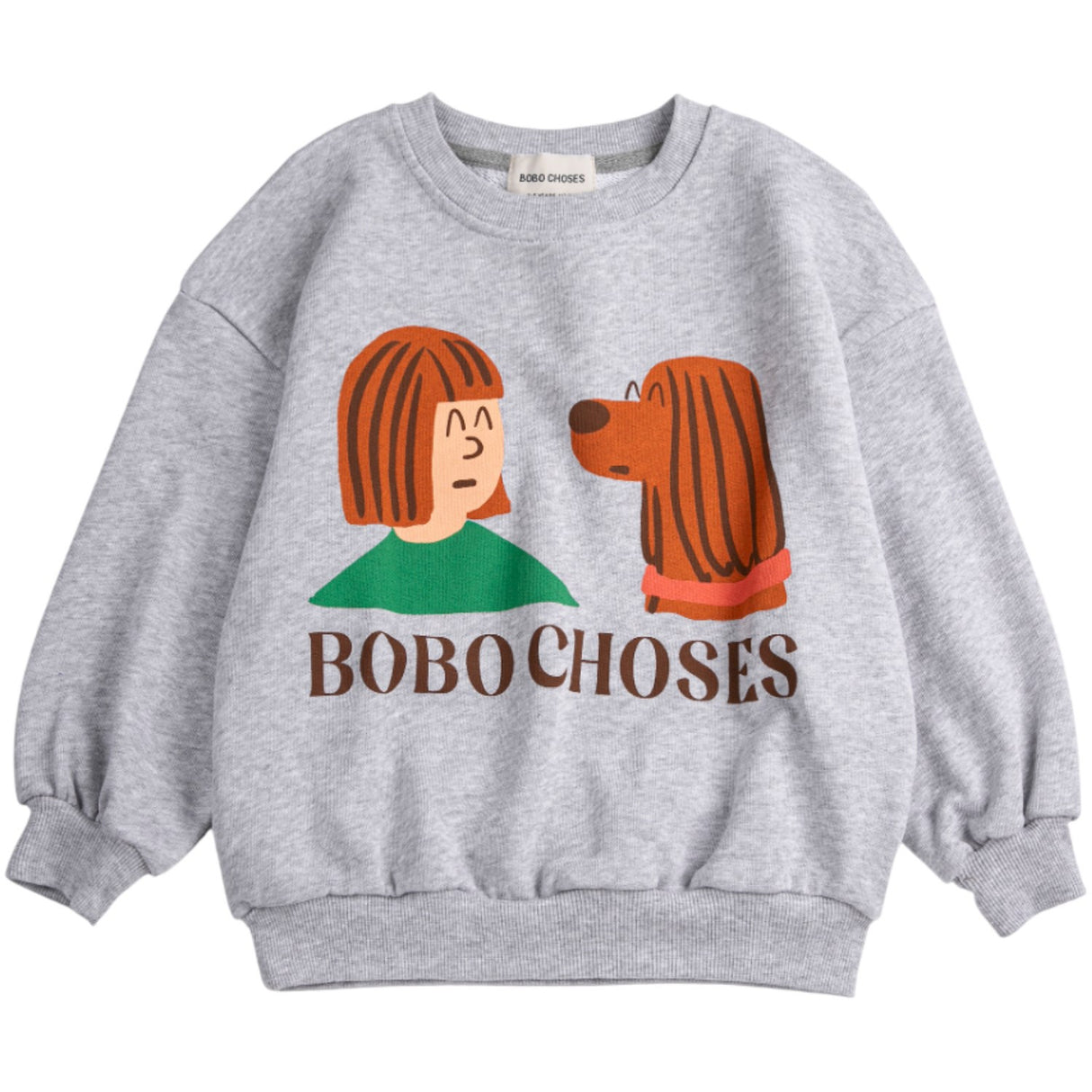 Bobo Choses Heather Grey Friends In A Pickle Collegegenser