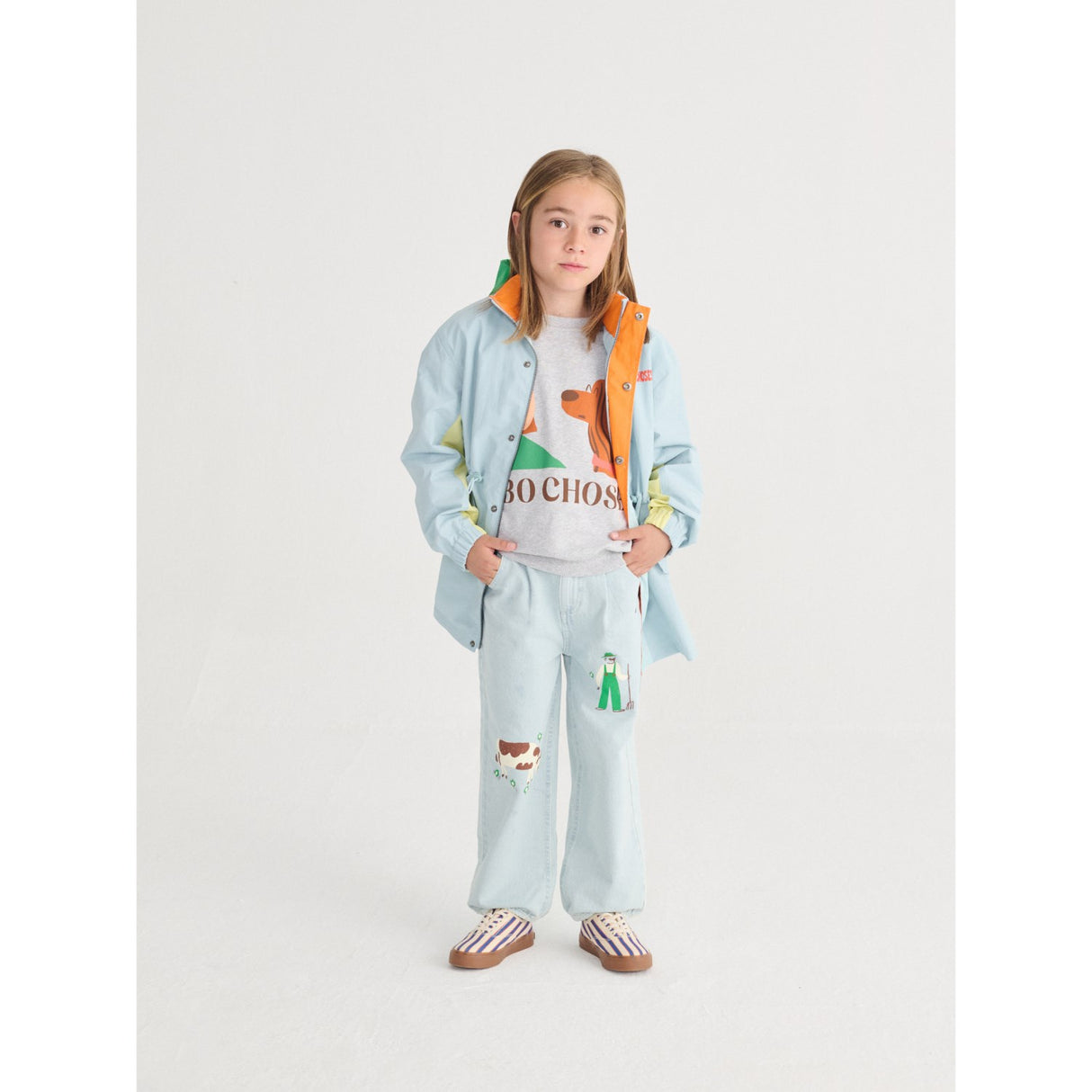Bobo Choses Heather Grey Friends In A Pickle Collegegenser