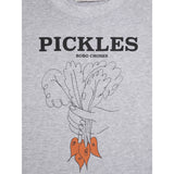 Bobo Choses Heather Grey Bunch Of Vegetables T-Shirt
