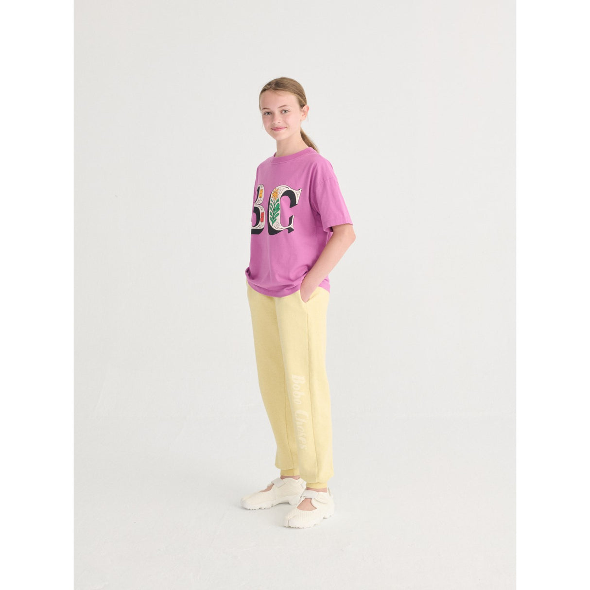 Bobo Choses Purple Spring Letters T-Shirt