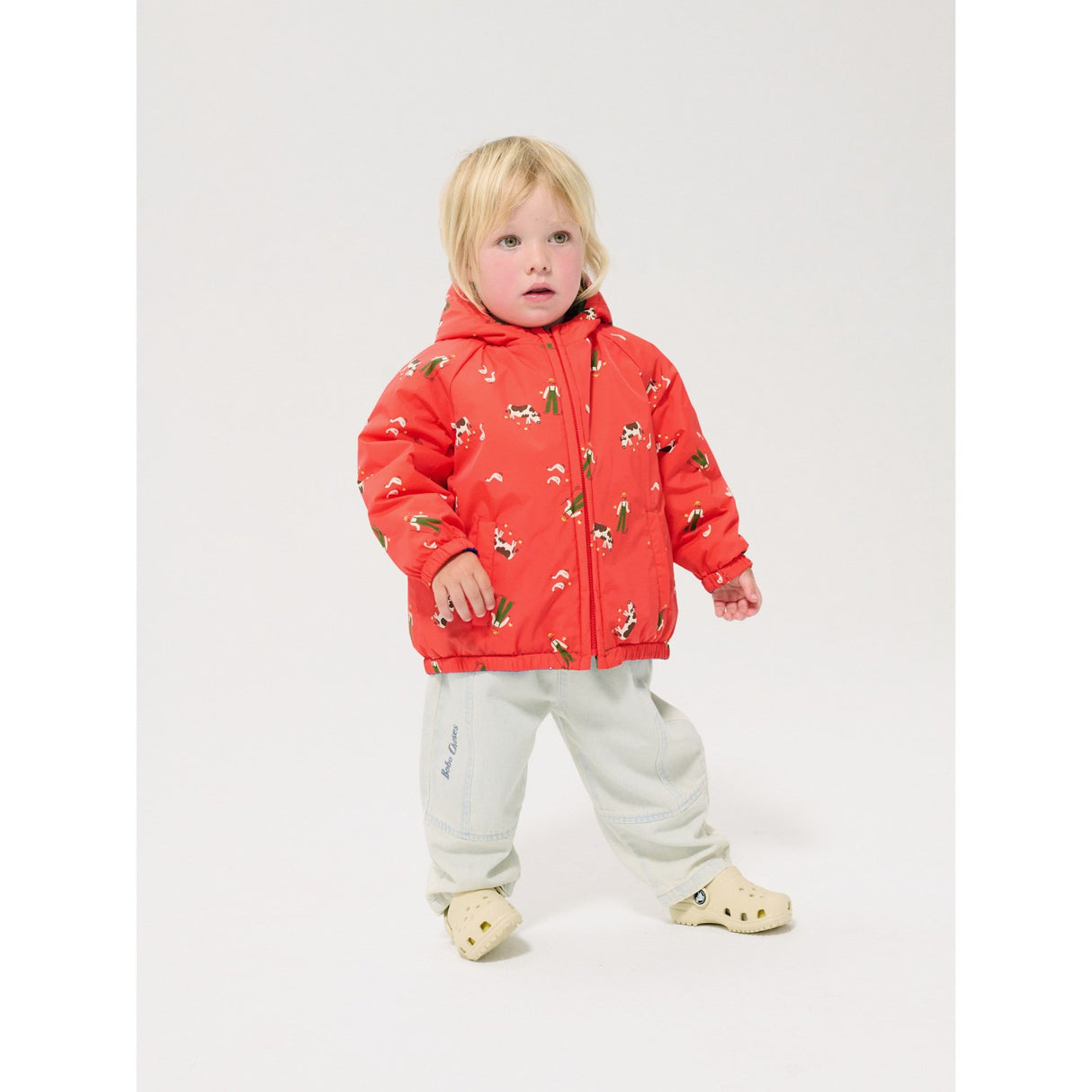 Bobo Choses Red Farm Adventure All Over Vendbar Anorak