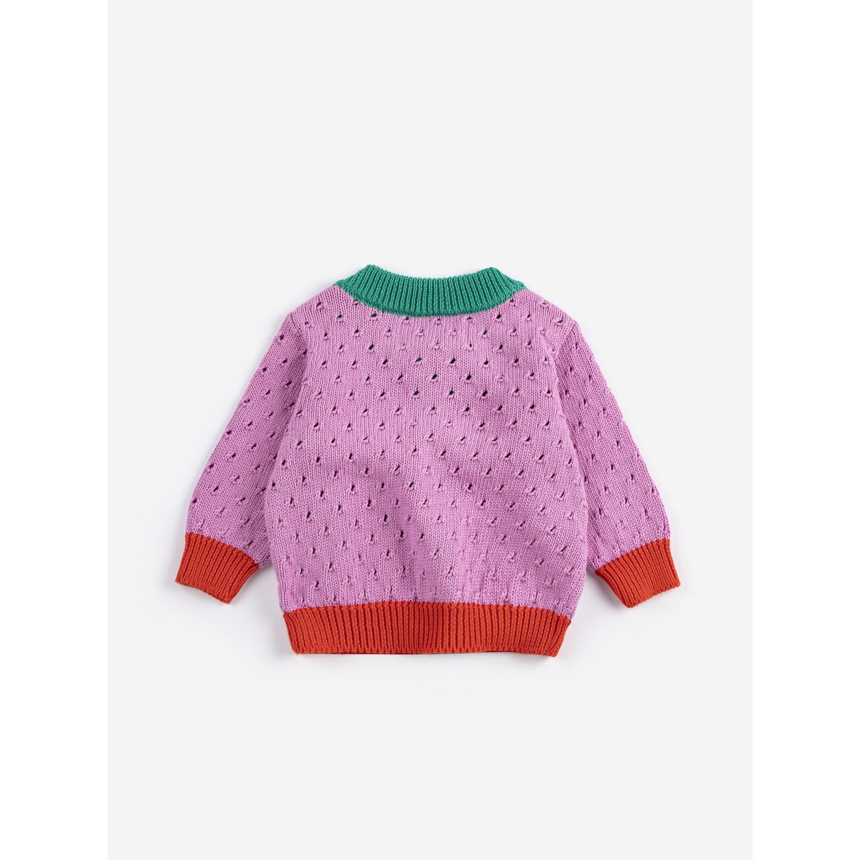 Bobo Choses Multicolor Farge Block Open Work Cardigan