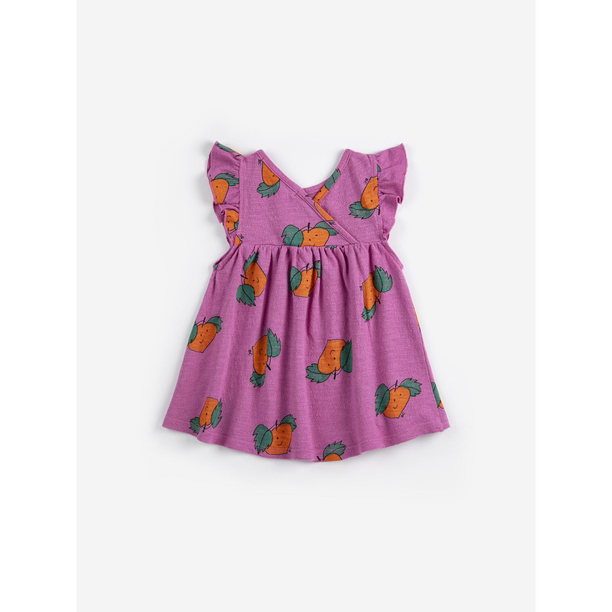 Bobo Choses Fuchsia Tangerine All Over Ruffled Kjole