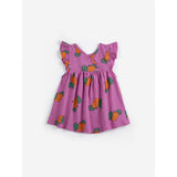Bobo Choses Fuchsia Tangerine All Over Ruffled Kjole
