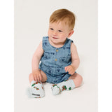 Bobo Choses Light Blue Pickles The Dog All Over Denim Playsuit