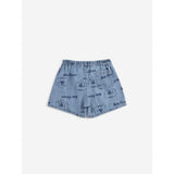 Bobo Choses Prussian Blue Pickles The Dog All Over Denim Kort