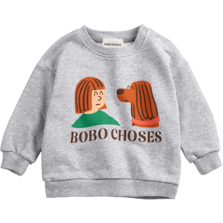Bobo Choses Heather Grey Friends In A Pickle Collegegenser