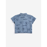 Bobo Choses Light Blue Pickles The Dog All Over Denim Skjorte