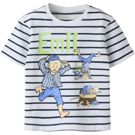 Name It Bright White Nmmmiall Emil Ss Nreg Topp Box Sky