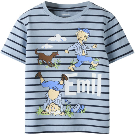 Name It Blue Fog Nmmmiall Emil Ss Nreg Topp Box Sky